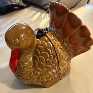 TIMMY WOODS THANKSGIVING TURKEY HAND CARVED PURSE